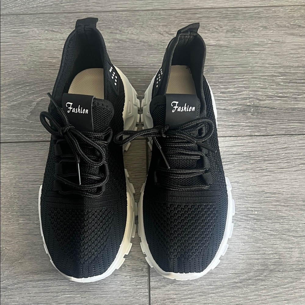 Black Knit Sneakers